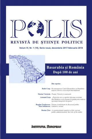 Polis Vol.6 Nr.1(19) Serie nouă Decembrie 2017-Februarie 2018 Revista de Științe Politice