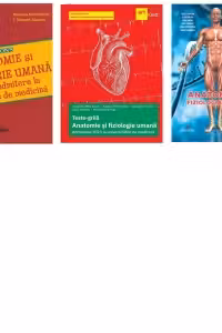 Pachet Barrons Admitere la medicina (3 carti): 1. Barrons Anatomie si fiziologie umana pentru admitere la facultatile de medicina; 2. Teste-grila Anatomie si fiziologie umana. Admiterea 2023 la universitatile de medicina; 3. Anatomia si fiziologia omului