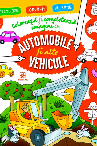 Coloreaza si completeaza imagini cu automobile si alte vehicule