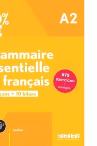 100% FLE – Grammaire essentielle du francais A2 – livre + didierfle.app