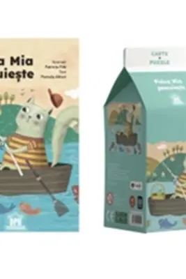 Pisica Mia pescuieste. Carte + puzzle