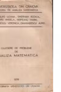 Culegere de probleme de analiza matematica