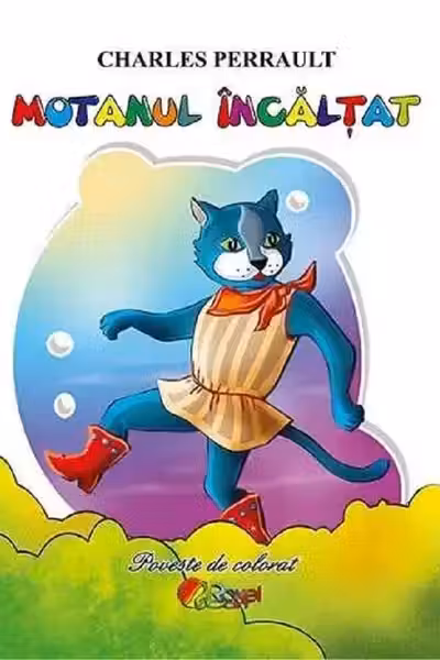 Moțanul încălțat. Poveste de colorat
