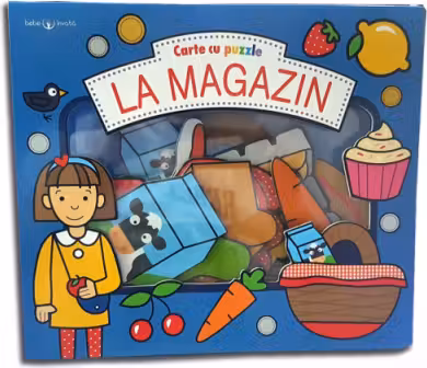 Bebe invata LA MAGAZIN Carte cu puzzle