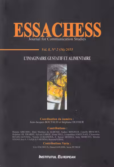 Essachess. L'Imaginaire gustatif et alimentaire. Vol. 8 Nr. 2, 2015