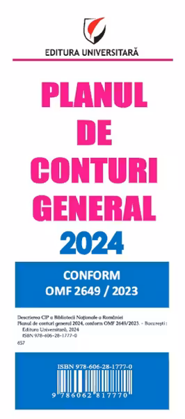 Planul de conturi general 2024, Conform OMF 2649 din 2023