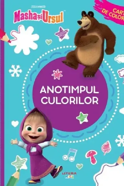 Masha si Ursul: Anotimpul culorilor. Carte de colorat