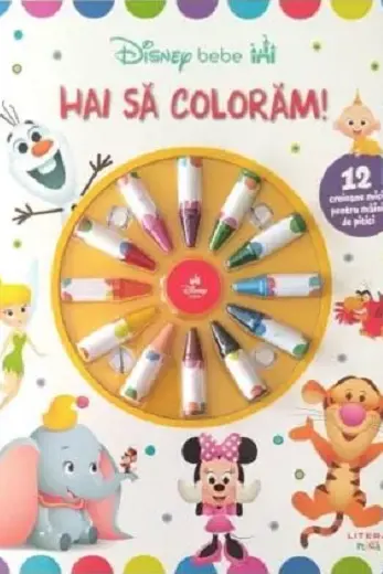 DISNEY BEBE. HAI SA DESENAM! 12 creioane mici pentru maini de pitici