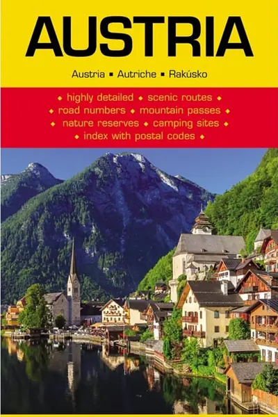 Austria. Harta turistică și rutieră