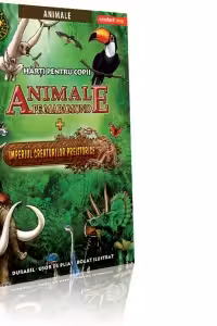 Harti pentru copii. Animale pe mapamond + Imperiul creaturilor preistorice