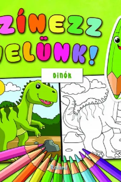 Színezz velünk! Dinók. Colorează cu noi! Dinozauri