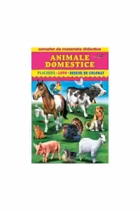Complet.Animale domestice.Placarda-Loto-Desene de colorat
