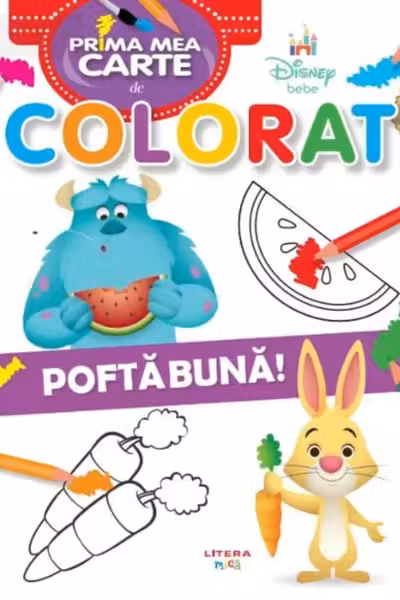 DISNEY BEBE. PRIMA MEA CARTE DE COLORAT. POFTA BUNA!