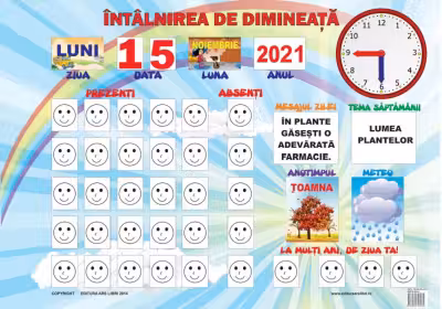 Planșă: Întâlnirea de dimineață