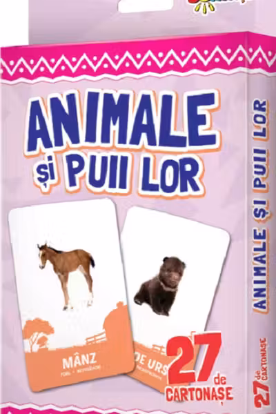 27 de cartonase. Animale si puii lor