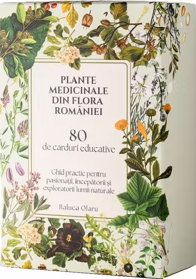 Set 80 carduri + Ghid practic. Plante medicinale din flora României