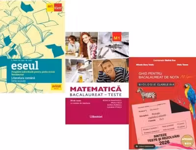 Pachet Bacalaureat 2026. Eseul. Pregatire individuala pentru proba scrisa, Matematica M1. Teste si Biologie clasele 9-10 - Liliana Paicu, Rodica Manolescu, Stelica Ene