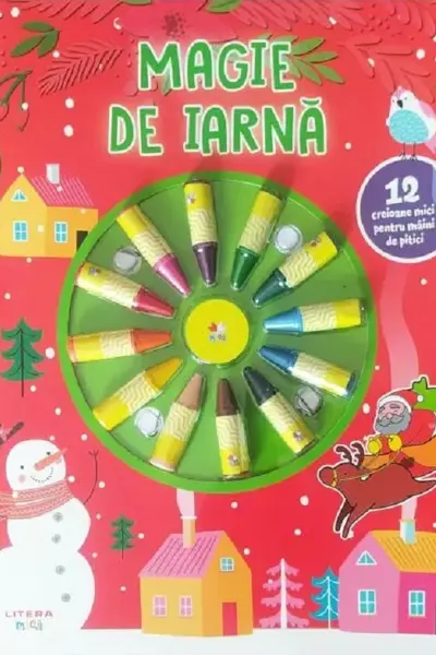 MAGIE DE IARNA. 12 creioane mici pentru maini de pitici