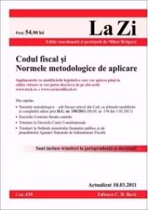 Codul fiscal si Normele metodologice (actualizat la 10.03.2011). Cod 435