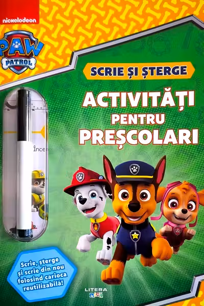 Patrula Catelusilor - Scrie si sterge. Activitati pentru prescolari