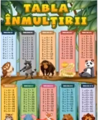Plansa Tabla inmultirii