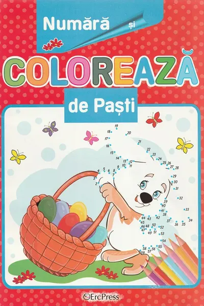 Numara si coloreaza de Pasti