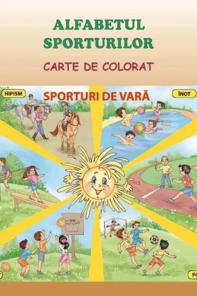 Alfabetul sporturilor. Carte de colorat
