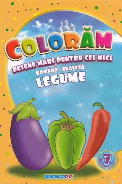 Colorăm desene mari pentru cei mici: Legume