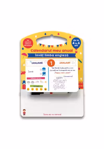 Calendarul meu anual. Invat limba engleza, de la 4 la 6 ani