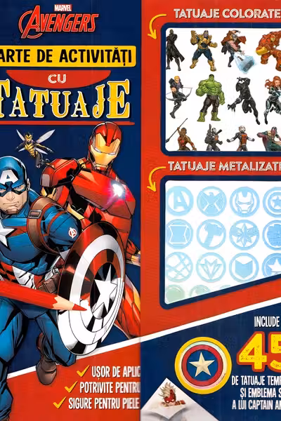 MARVEL. AVENGERS. Carte de activitati cu tatuaje