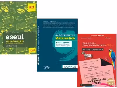 Pachet Bacalaureat 2026. Eseul. Varianta rapida de pregatire, Matematica filiera tehnologica: servicii, resurse si tehnic si Biologie clasele 9-10 - Liliana Paicu, Marius Burtea, Stelica Ene