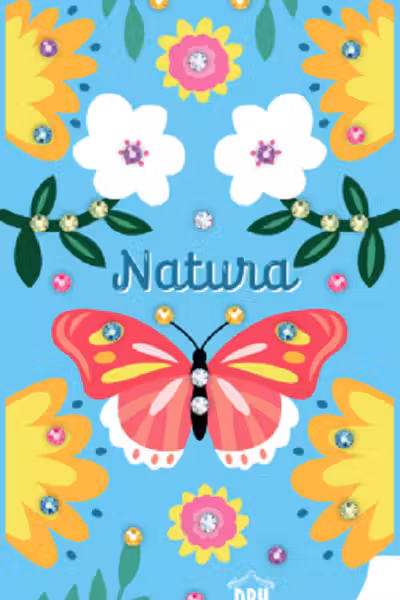 Semne de carte de colorat - Natura (cu strasuri)