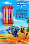 DISNEY. PRIETENII CATELUSI. Coloram cu Bingo si Rolly. Contine 4 creioane cerate