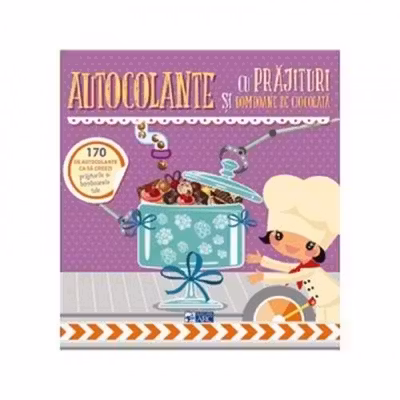 Autocolante cu prajituri si bomboane de ciocolata.