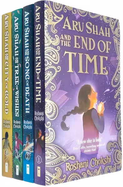 Aru Shah Series Books 1 - 5 Collection by Roshani Chokshi (End of Time Song of Death Tree of Wishes City of Gold & Nectar of Immortality)