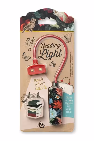Book Lover's Reading Light Dark Floral