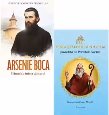 Pachet 2 carti: Arsenie Boca. Sfantul cu inima cat cerul si Viata Sfantului Nicolae - Parintele Necula