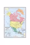 Harta de America de Nord A4 - plastifiata