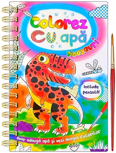 Colorez cu apa dinozauri