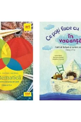 Pachet 2 caiete pentru vacanta de vara, clasa a 5-a: Matematica si Limba si literatura romana, Ce poti face cu o carte - Marius Perianu, Ioana Nanu