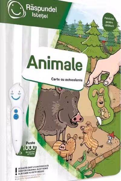 Raspundel Istetel, Carte cu autocolante, Animale
