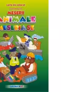 Meserii - Animale meseriase - Carte de colorat romana-engleza (format B5)