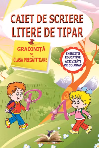 Caiet de scriere litere de tipar - Clasa Pregătitoare