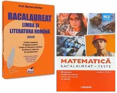 Pachet Bacalaureat 2026. Limba si literatura romana si Matematica M2 Tehnologic. Teste - Mariana Badea, Daniela Stoica