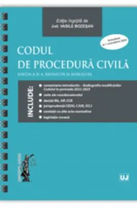 Codul de procedura civila Act.1 Octombrie 2025 Ed. Spiralata Ed.2