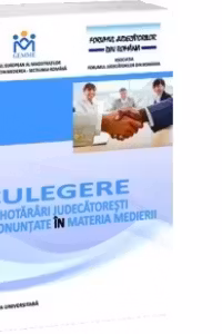 Culegere de hotarari judecatoresti pronuntate in materia medierii