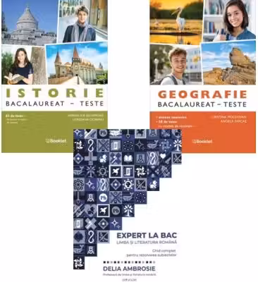 Pachet Bacalaureat Limba romana Expert la Bac, Geografie si Istorie - Delia Ambrosie, Adrian Ilie Aichimoaie, Cristina Moldovan