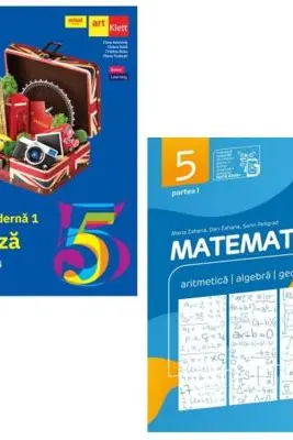 Pachet 2 carti pentru clasa a 5-a: Limba engleza L1. Caietul elevului si Matematica. Aritmetica algebra geometrie. Consolidare. Partea 1 - Clare Kennedy, Maria Zaharia