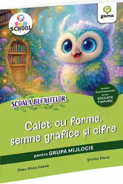 Caiet cu forme, semne grafice si cifre - Grupa mijlocie