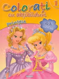 Colorati cu abtibilduri 1.Printese